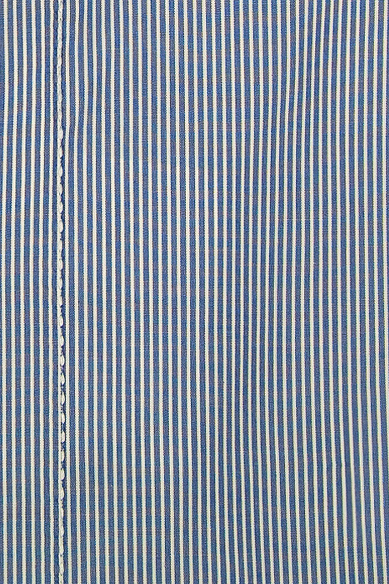 Blue And White Stripe Pin Collar Shirt – William Hunt Savile Row