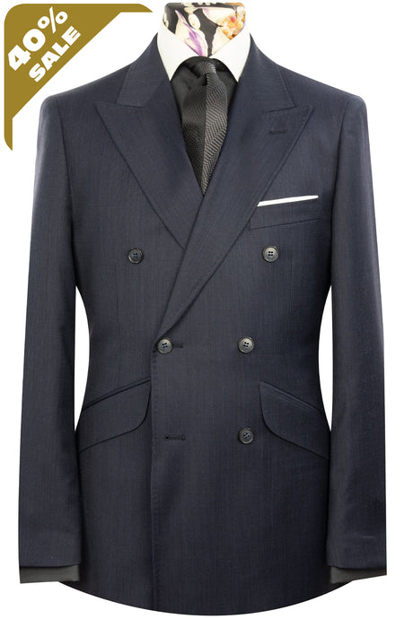 The Huxley Navy Dot Double Breasted Suit