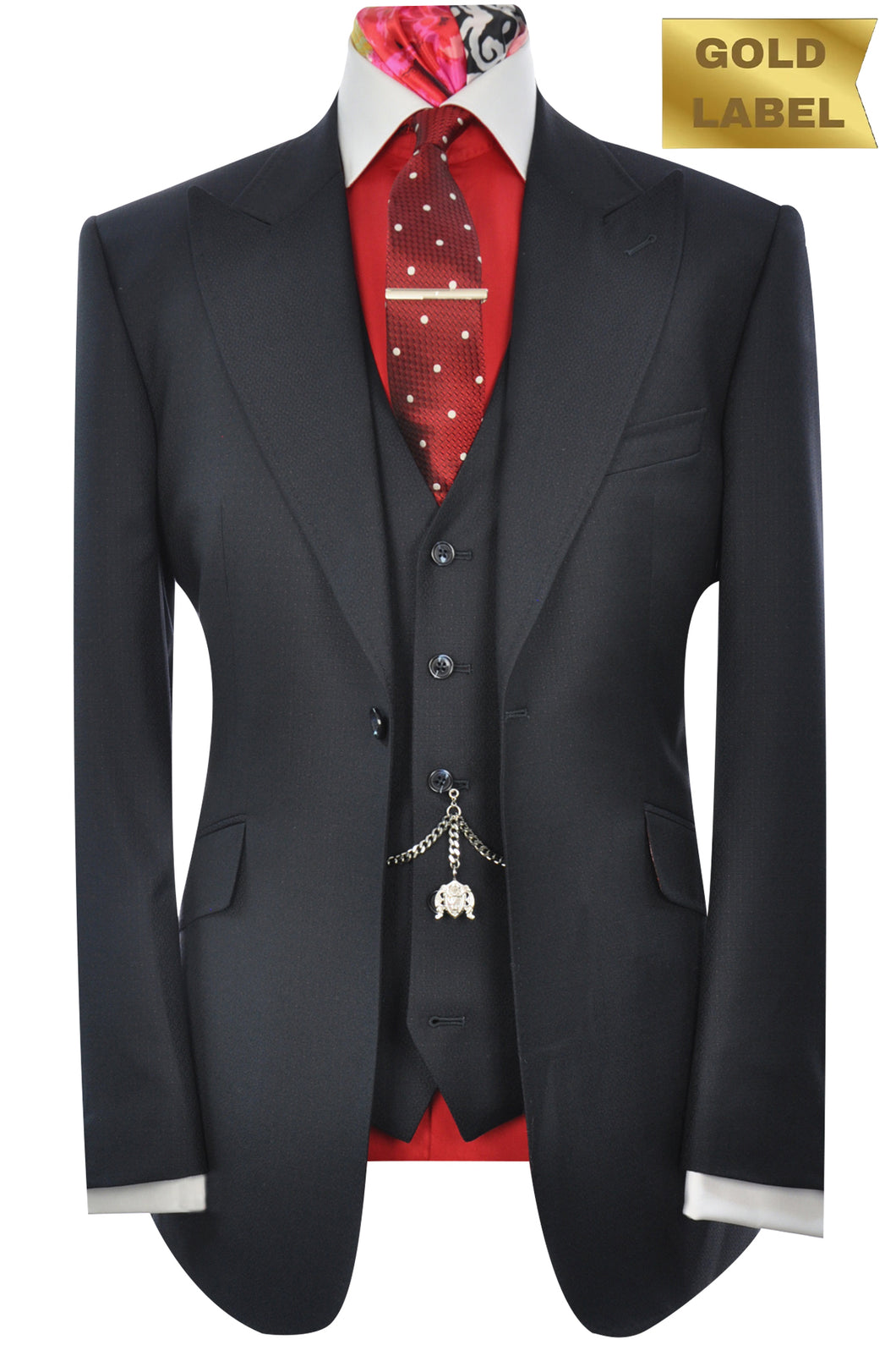 The Anderton Midnight Navy Red Dot Suit