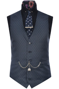 The Williamson Navy Rectangle Pattern Suit