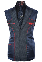 The Williamson Navy Rectangle Pattern Suit