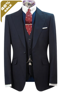 The Follett Navy Herringbone Suit