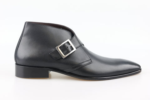 Black Single Monk Strap Preston Boot