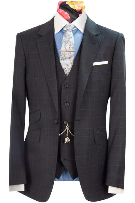 The Orwell Navy Check Suit