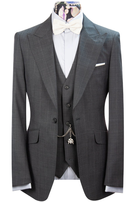 The Rowling Grey Windowpane Suit