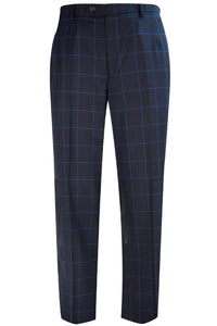 The Edmondson Navy Windowpane Double Breasted Suit