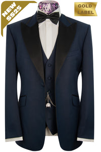 The Beaumont Navy With Black Lines Dinner Suit