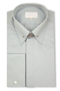 Classic Light Grey Point Pin Collar Shirt